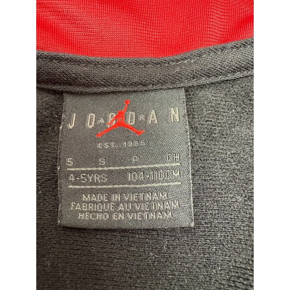 Air Jordan Kids Track Jacket Size: 4-5Yrs Full Zip Red Black Gray